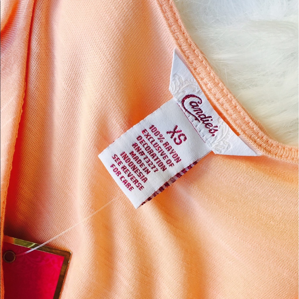 Candie's Peach 🍑 Summer Blouse NWT - Picture 6 of 6