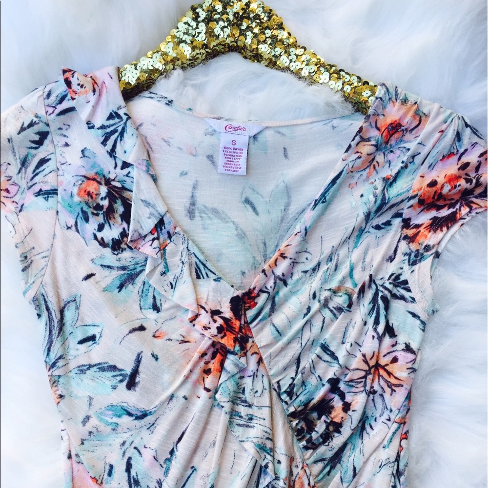 Candie's Floral 🌸 Summer Blouse NWOT