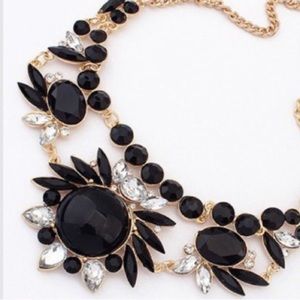 Sparkling Onyx Statement Necklace