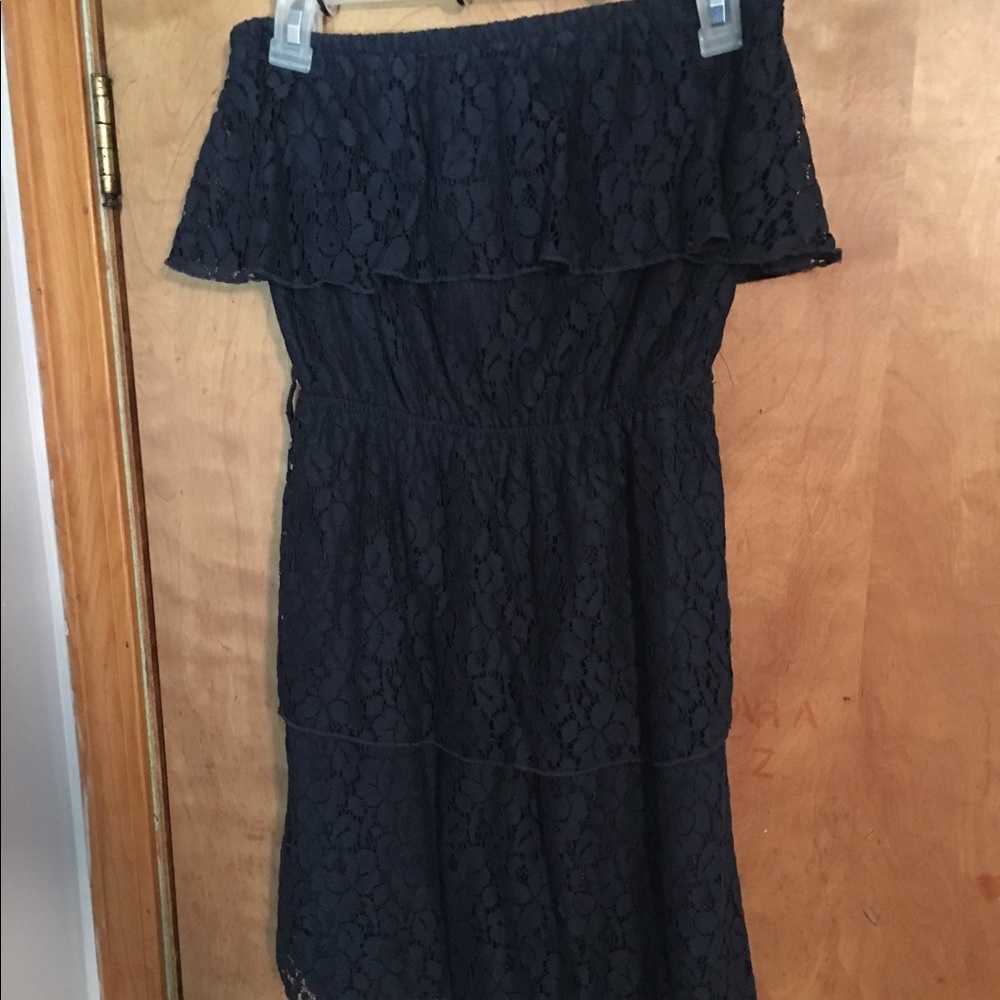 Navy blue crochet dress