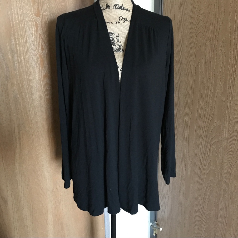 J.Jill Long Open Front Waterfall Cardigan