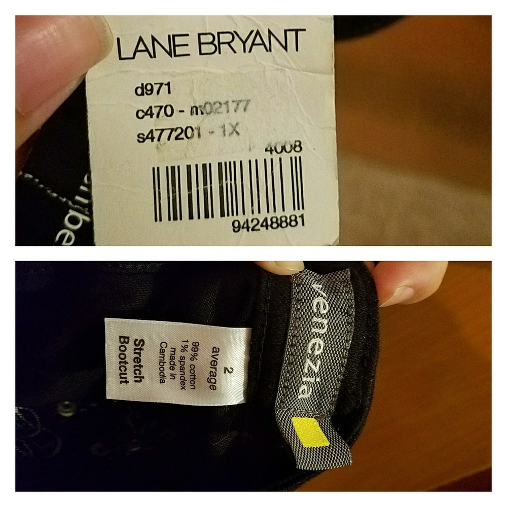 Lane Bryant black bootcut jeans