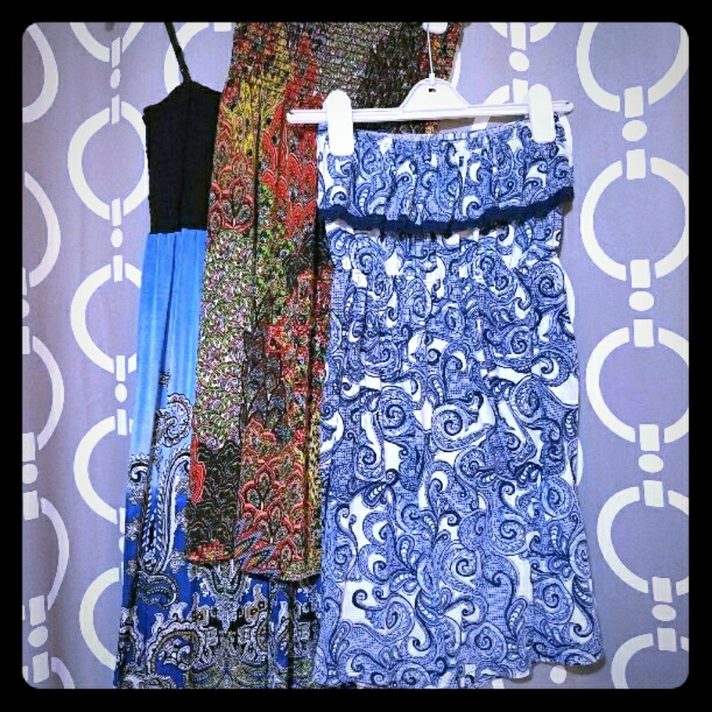 3 strapless beach summer comfortable sundresses