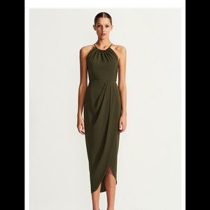 Shona Joy Olive Green Dress Size