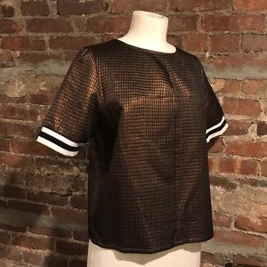 Sporty metallic blouse
