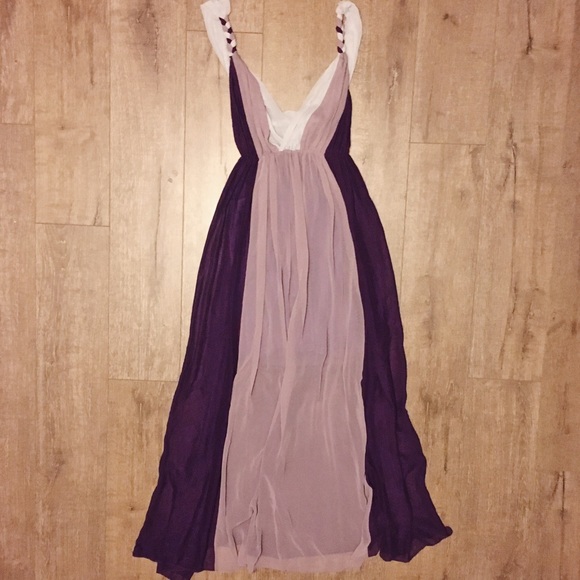 Color Block Long Dress - Picture 2 of 7