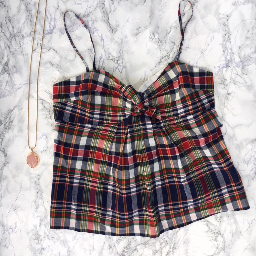 🖤J. Crew Gingham tie-knot cami top🖤