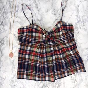 🖤J. Crew Gingham tie-knot cami top🖤