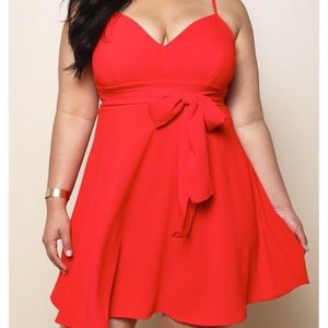 Tomato red Mini Dress