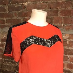 Silk and lace blouse