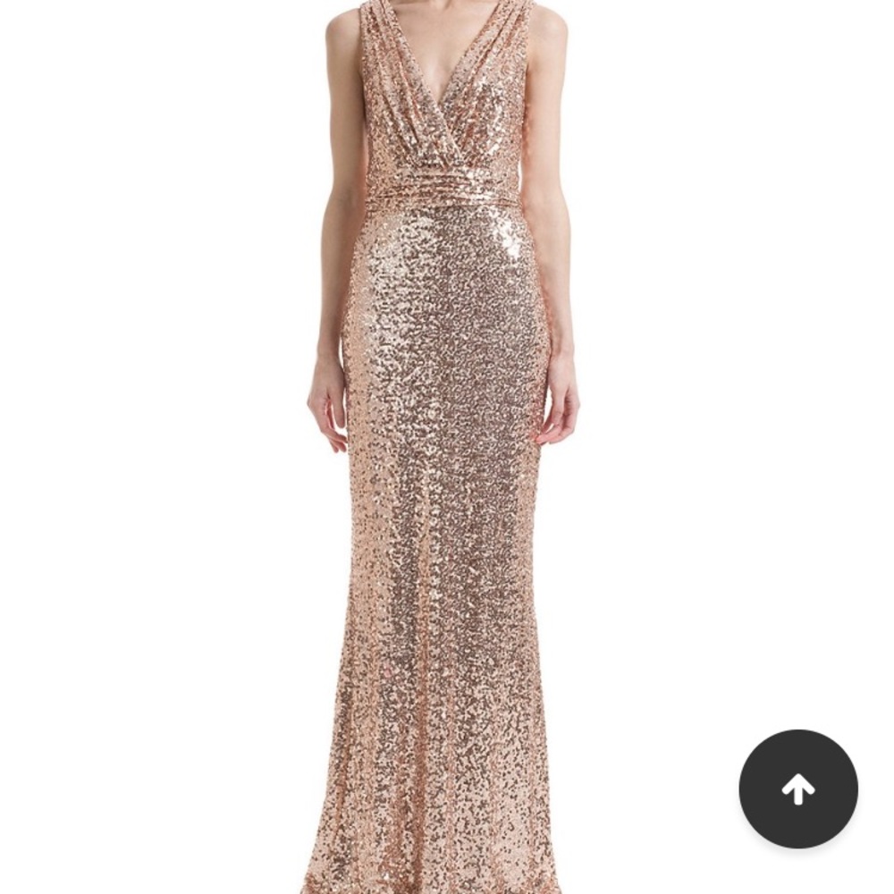Rose gold sequin gown