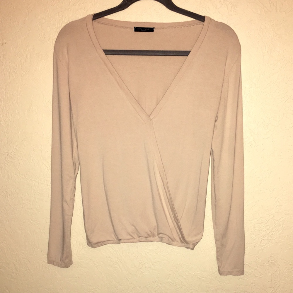 Long Sleeve Surplice Top