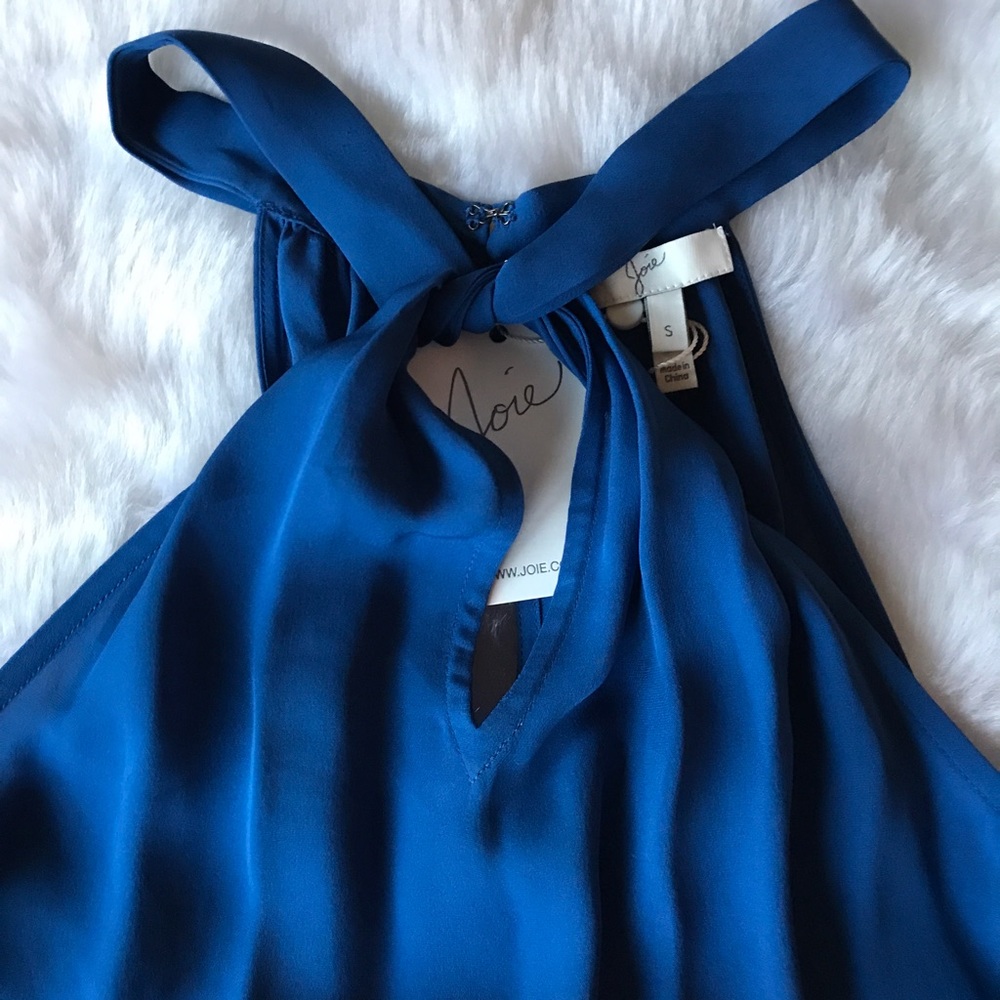 JOIE NWT Blue Silk Tank Small