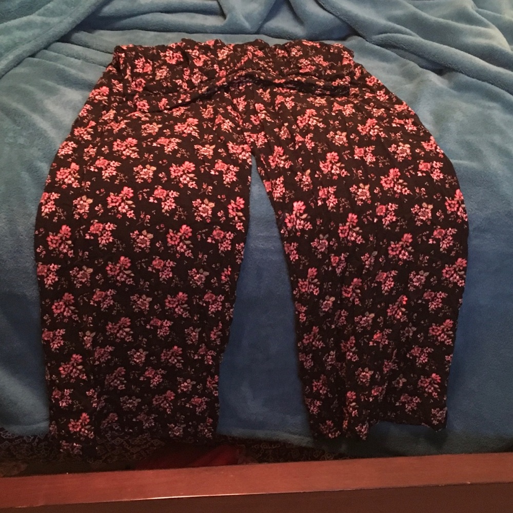 Floral parachute pants!