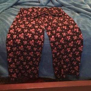 Floral parachute pants!