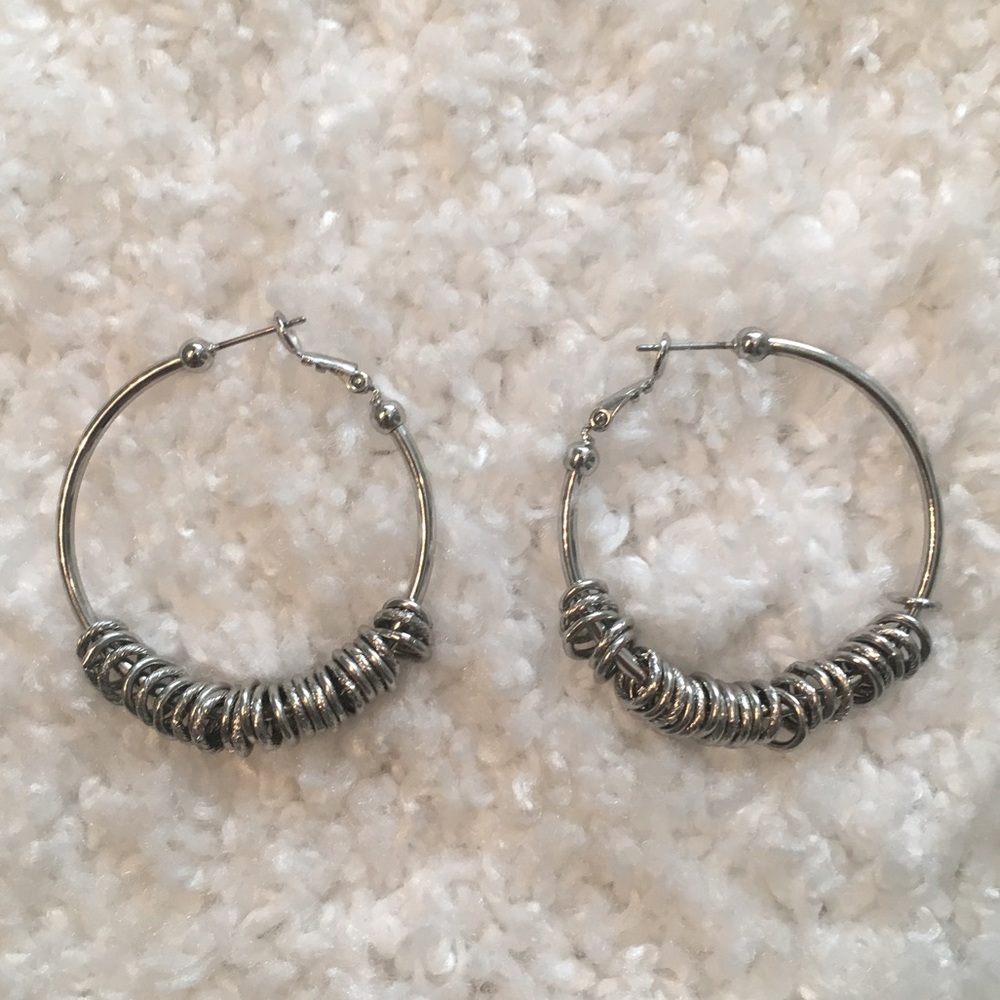 Lia Sophia Silver Hoops