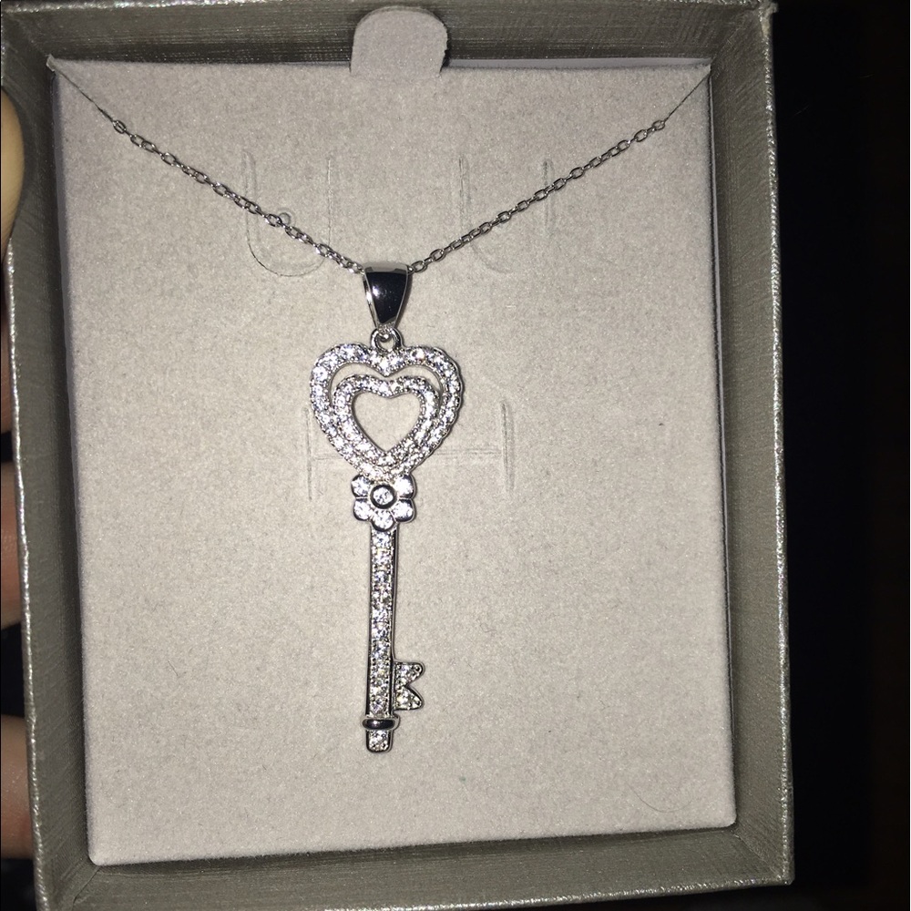 Zales heart key necklace