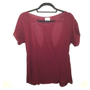 Wine colored Park Blouse- S