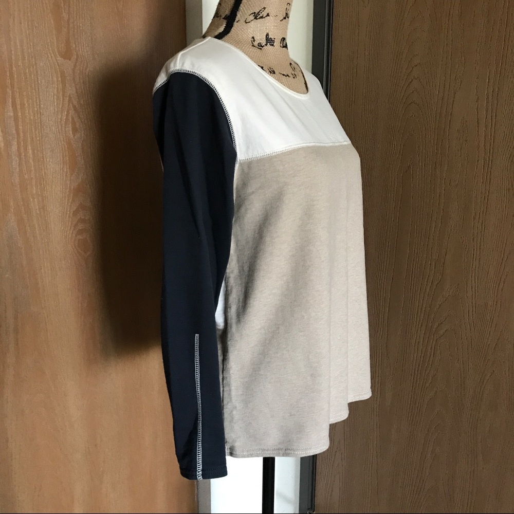 J.Crew Back-Zip Colorblock Sweatershirt - Picture 4 of 8