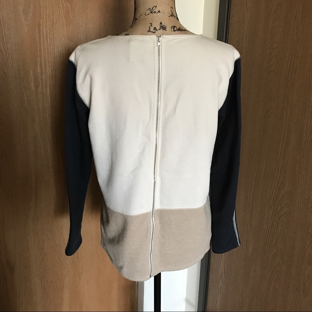 J.Crew Back-Zip Colorblock Sweatershirt - Picture 5 of 8