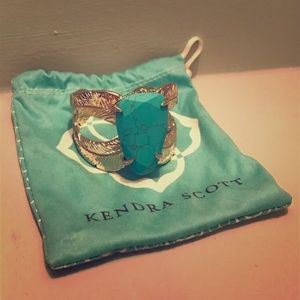 Kendra Scott Celeste Leaf Wrap Stone Cuff