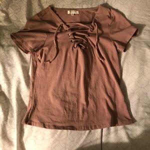 Lace up shirt