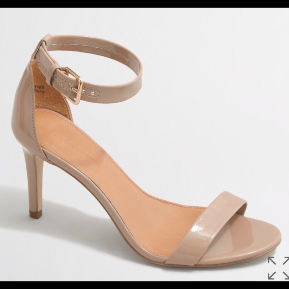 Jcrew nude shiny heels