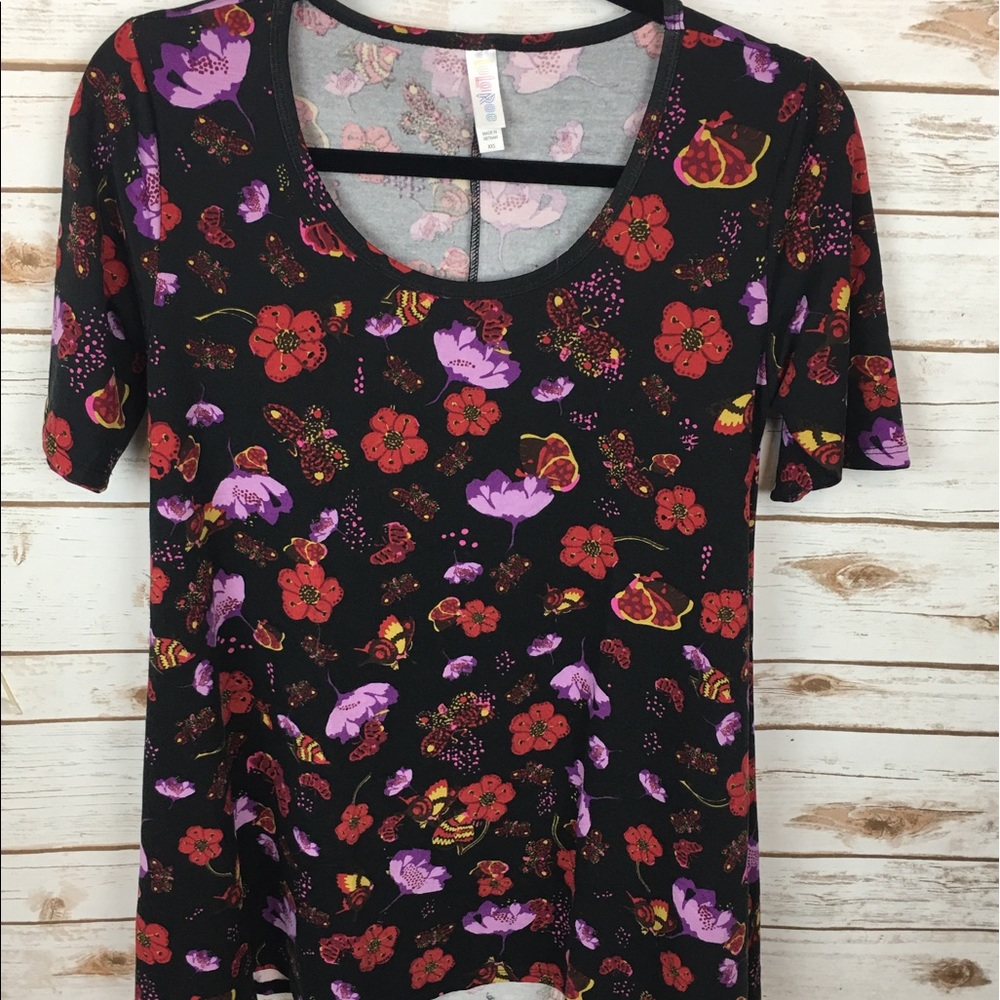 Floral LuLaRoe perfect tee! XXS! Worn once!