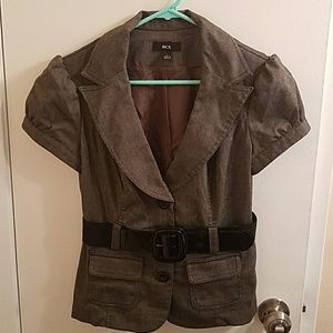 BCX black/brown suit jacket