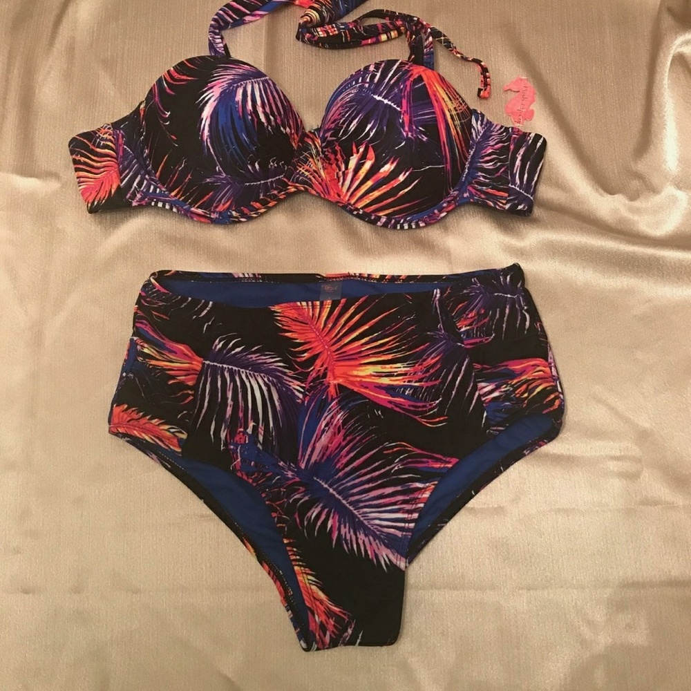 Electric blue bathing suit