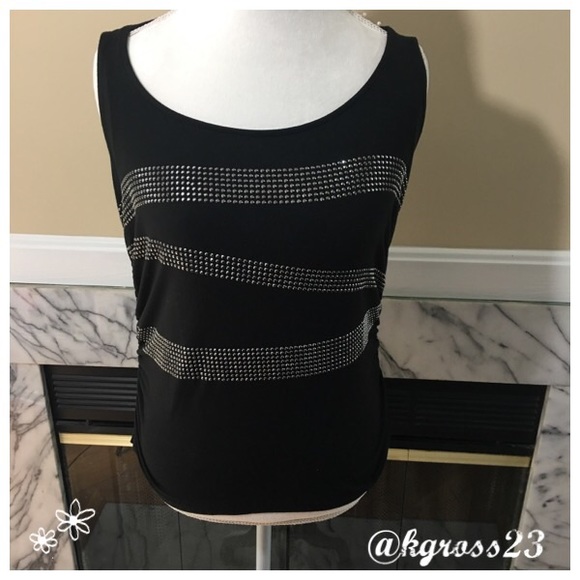 New York & Company Tops - New York & Co embellished tank size large