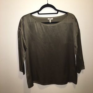 Metallic Silk Long Sleeved Joie Blouse- S