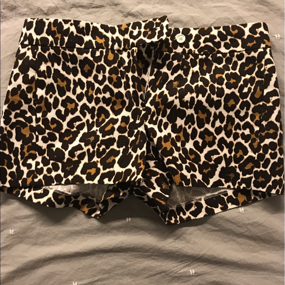 Leopard print shorts