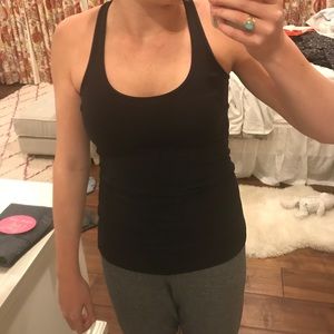 Stretchy black Lulu lemon tank top