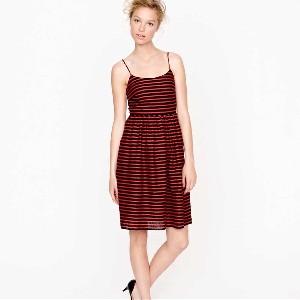 J Crew Striped Derby Dress