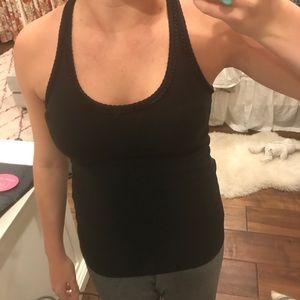 Black fitted Lululemon tank top