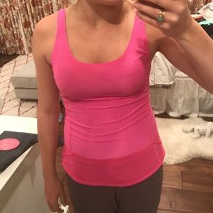 Hot pink Lululemon tank top