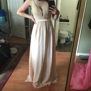 TAN/CHAMPAGNE BRIDESMAID DRESS