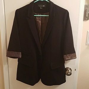 Forever 21 black & gold suit jacket