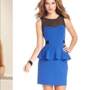 Cute purple and black Kenzie peplum dress