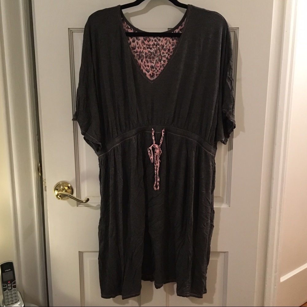 cacique - nightshirt / nightgown - grey & pink