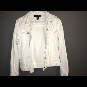 Forever 21 white denim jacket