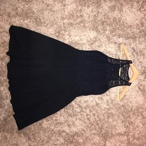 Navy blue skater dress