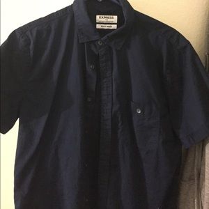 Express casual short sleeve button up