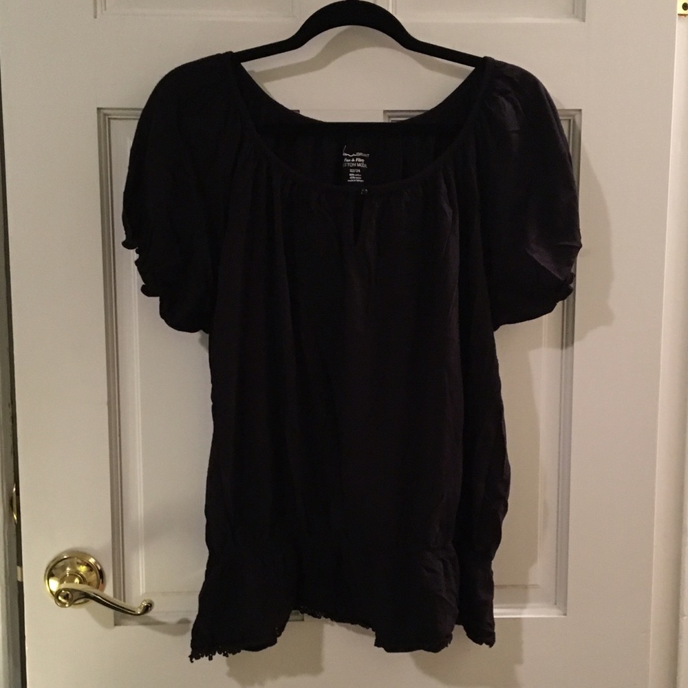 lane bryant - black peasant tee