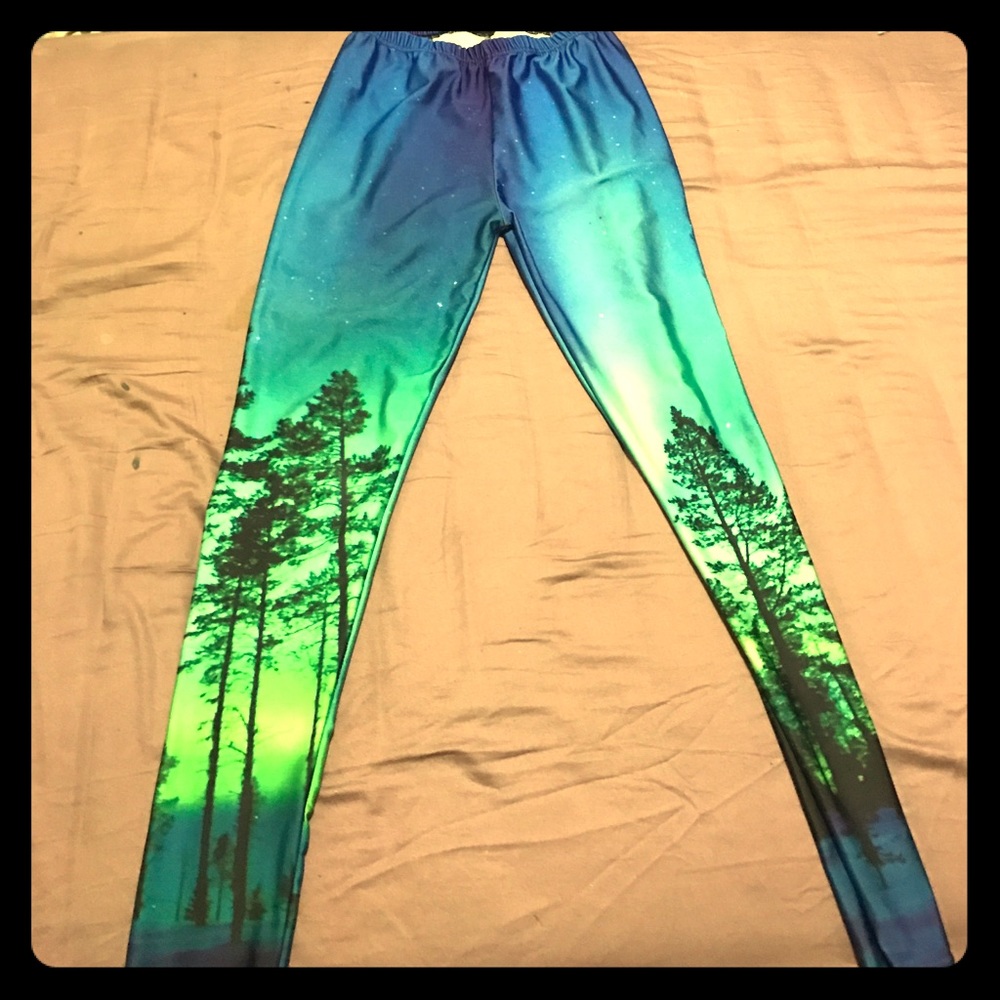 Nature print leggings