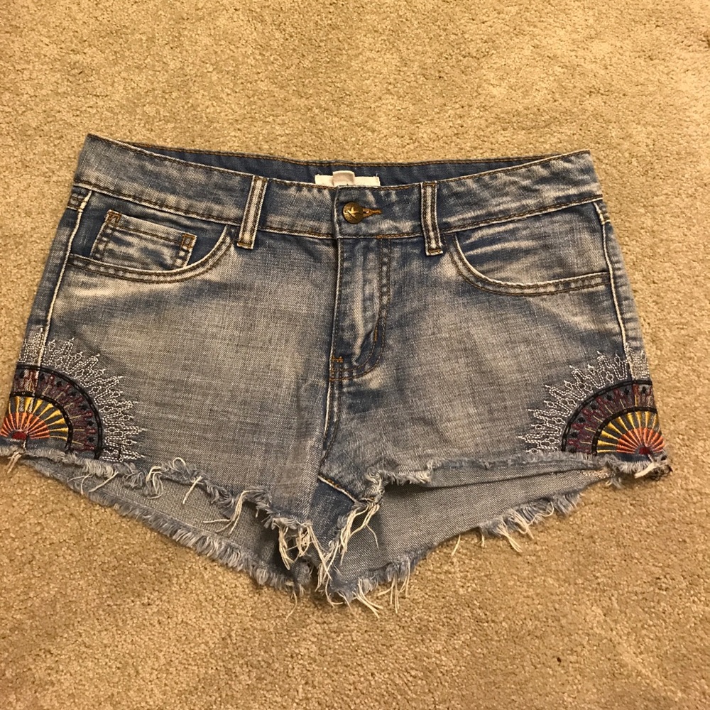 Colorful Jean shorts Size 27