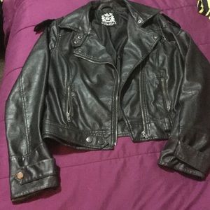 Wet Seal Quality Leather Jacket size XL black