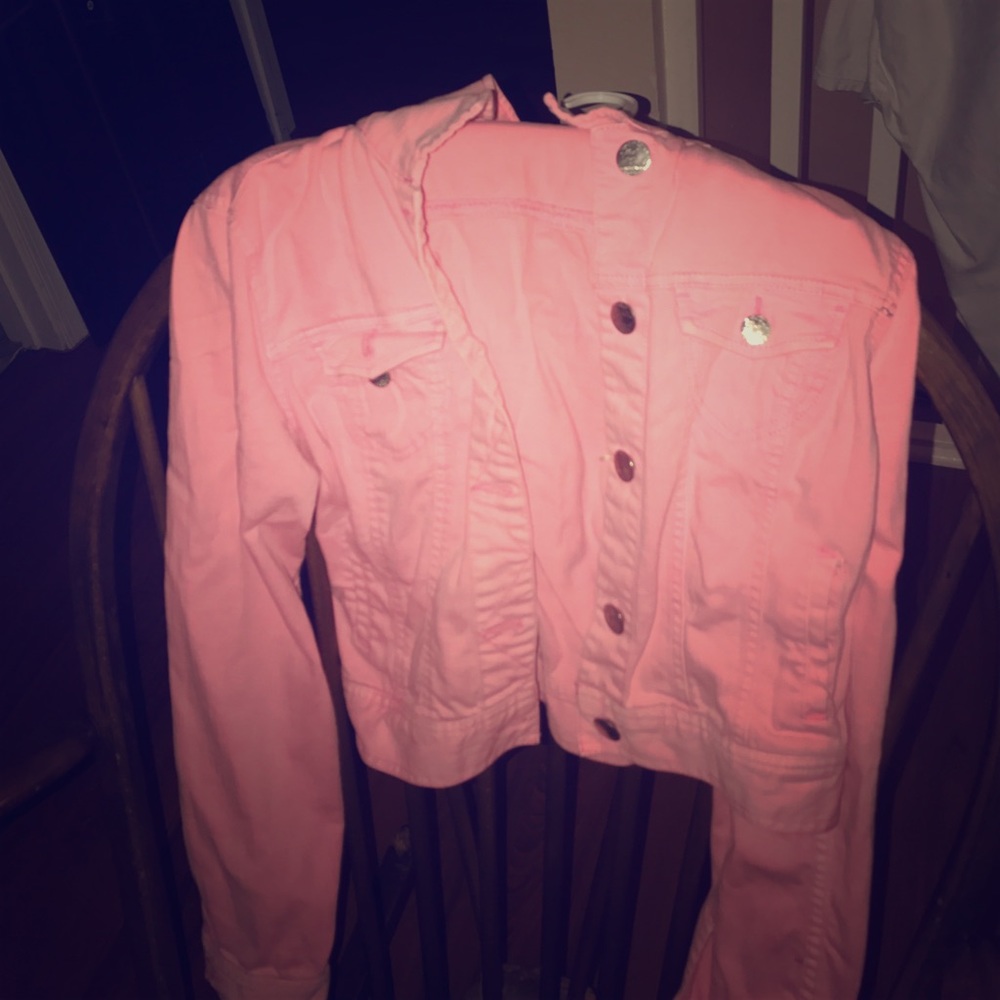 Pink jean jacket