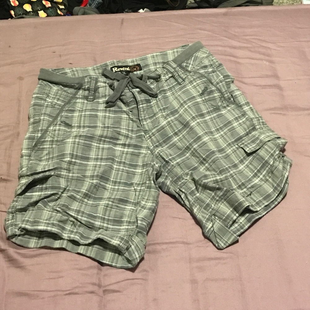 Gray cargo shorts